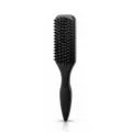 Black plastic hair styling beard brush, men pompadour comb for grooming and daily care. - Black