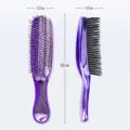 Brosse a cheveux violette ergonomique pour usage humide et sec, dimensions 190x42mm. - Violet Galvanisé