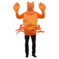 Divertido disfraz de cangrejo naranja para adultos, ideal para fiestas de carnaval y cosplay. - Talla única / Naranja