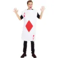 Volwassen speelkaart kostuum ruiten aas verkleedkleding feest carnaval cosplay outfit - Eén maat / Volwassenen Ruitjes A