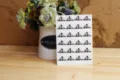 Black and white plaid photo corner stickers for DIY scrapbooking album handmade crafts decor. - Vintage Black Plaid