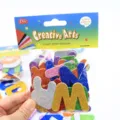 Glitter foam letter stickers for DIY crafts, colorful eva material for handmade projects. - Mixed Colored Uppercase Letters