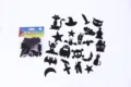 Halloween black glitter EVA foam stickers DIY spooky shapes for kids party decoration crafts - Bat Series