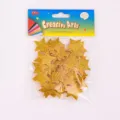 Goldene Glitzer Schaumstoff Sternenaufkleber für Kinder Basteln, glänzende Deko Sterne zum DIY. - 60 Stück/Packung / Gold