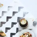 Metallic photo corner stickers for scrapbooking, Polaroid pictures and DIY album decor. - Silver White