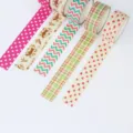 Colorful washi tape set for journaling DIY, decorative adhesive masking tapes for crafts. - Set 2