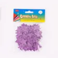 Glitzer Schaumstoff Stern Aufkleber für Kinder DIY Basteln lila funkelnde Pentagramm. - 60 Stück/Packung / Lila