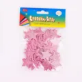 Adesivi con Stelle in Schiuma Glitter Rosa, Accessori per Fai da Te per Bambini. - 60 Pezzi/Pacchetto / Rosa