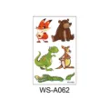 Kids Cartoon Animal Temporary Tattoo Stickers Cute Zoo Party Face Decals Waterproof - Animal Style (WS-A062)