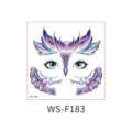 Kinderen cartoon uil gezicht sticker tattoo voor Halloween podium rekwisiet SKU WS-F183 - Uil Stijl (WS-F-183)