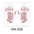 Henna tattoo sticker sheet with traditional Middle Eastern paisley and mandala hand design. - Mandala Paisley Pattern Style (HN-006) / 220X210MM