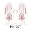 Indian Henna Tattoo Sticker Waterproof Temporary Body Art Floral Paisley Design HN-007 - Paisley Vine Floral Style (HN-007) / 220X210MM