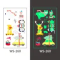 Kids Christmas Glow Temporary Waterproof Tattoo Stickers Cartoon Party Holiday Decor Sheet - Christmas Luminous WS-260 / 60x105mm