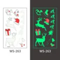 Glow Christmas Cartoon Temporary Tattoo Stickers Kids Party Waterproof Decals WS-263 - Christmas Luminous WS-263 / 60x105mm