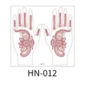 Waterproof temporary henna tattoo sticker sheet for hand body art design model HN-012 - Mehndi Floral Paisley Style (HN-012) / 220X210MM