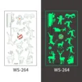 Luminous Christmas waterproof tattoo stickers, cute cartoon holiday party kids decor decals. - Christmas Luminous WS-264 / 60x105mm
