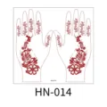 Indian Henna temporary tattoo sticker for hands, waterproof body art design SKU HN-014. - Symmetric Floral Vine Tattoo Style (HN-014) / 220X210MM