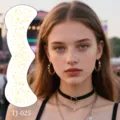 Glitter freckle face tattoo sticker variant, perfect for festival makeup and daily fashion. - Gold Stamping Freckle Sticker (TJ-025)