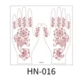Henna tattoo sticker waterproof temporary hand body art template design fashion nice. - Line Art Floral Geometric Grid Style (HN-016) / 220X210MM