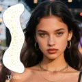 Gold glitter freckle face sticker temporary tattoo sheet for festival party makeup decor - Gold Stamping Freckle Sticker (TJ-026)