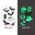 Halloween glow in the dark tijdelijke tatoeages schattige vleermuizen stickers waterdicht feest - WS-Y011