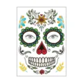 Day of the Dead sugar skull face tattoo sticker waterproof temporary makeup for Halloween party. - SY-B128