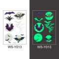 Halloween lichtgevende vleermuis tijdelijke tatoeage stickers voor kinderfeest waterdicht. - WS-Y013