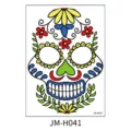 Day of the Dead skull face temporary tattoo sticker for Halloween festival party makeup. - JM-H041