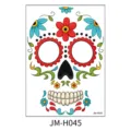 Day of the Dead sugar skull face tattoo sticker, waterproof festival makeup party prop. - JM-H045