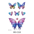 Glitter butterfly temporary face tattoo sticker for makeup, body art and party decoration. - Starry Gradient Butterfly(WS-C218)