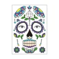 Day of the Dead Sugar Skull Face Tattoo Sticker for Halloween Party Waterproof Makeup - SY-B126