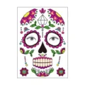 Day of the Dead temporary face tattoo sticker for Halloween festival party makeup look. - SY-B129