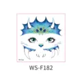 Kind blauwe draak gezicht sticker tijdelijke tatoeage voor Halloween feest kostuum - Magische Draak Stijl (WS-F-182)