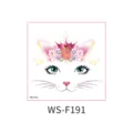 Kinderen cartoon kat eenhoorn gezicht tijdelijke tattoo sticker voor feest make-up kunst - Eenhoorn Kat Stijl (WS-F-191)