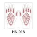Indian henna temporary tattoo sticker for hands waterproof floral body art decal - Traditional Floral Mandala Geometric Style (HN-018) / 220X210MM