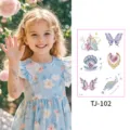 Laser butterfly temporary tattoo sticker TJ-102 waterproof body art sticker variant - Laser Style TJ-102 / 105x150mm