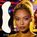 Star freckle face tattoo sticker gold silver glitter temporary makeup face stickers for party - Gold and Silver Stamping Freckle Sticker (TJ-038)