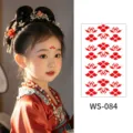 Traditional Chinese style flower forehead sticker temporary tattoo sheet for women WS-084 - WS084