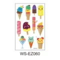 Simpatici adesivi per tatuaggi di gelato cartone animato impermeabili foglio di dolci dessert - Dolce dipinto WS-EZ060