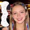 Independence Day star face tattoo stickers, patriotic freckle makeup festival party decor. - Independence Day Sticker (CYG-089)