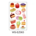 Grazioso foglio di adesivi dessert kawaii torta cibo decalcomanie per decorazione haseu - Dessert dipinto WS-EZ063