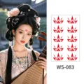 Temporary face tattoo stickers ancient Chinese style flower forehead makeup waterproof decors - WS083