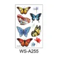 Butterfly temporary tattoo sticker watercolor design body art waterproof fashion accessory variant WS-A255 - Watercolor Butterfly Floral(WS-A255)