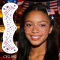 Independence Day star face temporary tattoos, red and blue freckle stickers for party. - Independence Day Sticker (CYG-092)