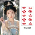 Traditional Chinese forehead lotus sticker Hanfu makeup temporary face tattoo sheet WS-037 - WS037