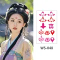 Chinese style traditional Huadian forehead sticker and tattoo sheet set for women beauty. - WS048