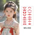 Traditional Chinese Huadian temporary face sticker red forehead decal for women beauty makeup. - WS050