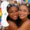 Rainbow star butterfly face temporary tattoos festival pride party makeup stickers set - Pride Day Sticker (CYG-095)