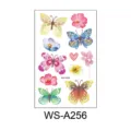 Watercolor butterfly temporary tattoo sticker sheet floral body art design for festival party - Watercolor Butterfly Floral Heart(WS-A256)