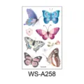Watercolor butterfly temporary tattoo sticker sheet colorful floral body art party waterproof - Watercolor Butterfly Floral Set(WS-A258)